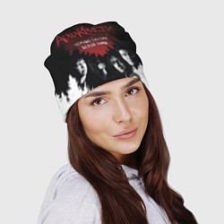 Шапка Агата Кристи чёрные сказки белой зимы, цвет: 3D-принт — фото 2