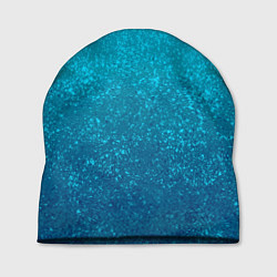 Шапка Лазурный голубой текстурный градиент, цвет: 3D-принт