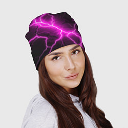 Шапка The color is pink and black, цвет: 3D-принт — фото 2
