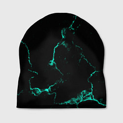 Шапка Color black turquoise