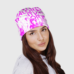 Шапка Valorant розовый огонь, цвет: 3D-принт — фото 2