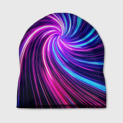 Шапка Неоновый вихрь из светящихся линий, цвет: 3D-принт