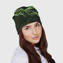 Шапка Lightning green glow, цвет: 3D-принт — фото 2