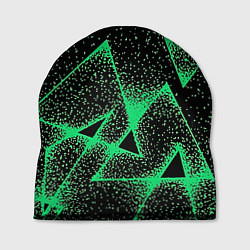 Шапка A light green triangle with dots
