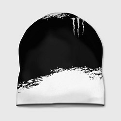 Шапка Monster energy белые краски, цвет: 3D-принт