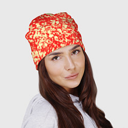 Шапка Пятнистый красно-жёлтый, цвет: 3D-принт — фото 2