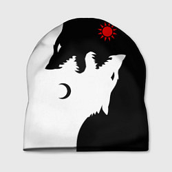 Шапка Инь янь волки, цвет: 3D-принт