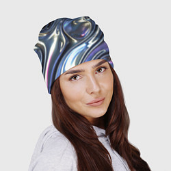 Шапка Серебро жидкий металл, цвет: 3D-принт — фото 2