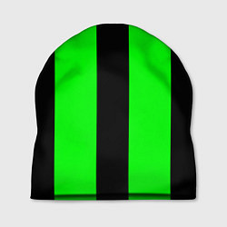 Шапка Color green black line