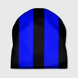 Шапка Color blue black stripes, цвет: 3D-принт