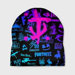 Шапка Fortnite x doom neon logo