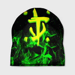 Шапка Doom кислотное лого огненный, цвет: 3D-принт