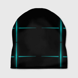 Шапка Color black blue stripes, цвет: 3D-принт