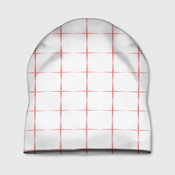 Шапка Color white red crosses