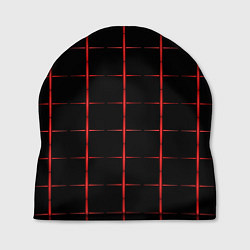 Шапка Color black red crosses, цвет: 3D-принт