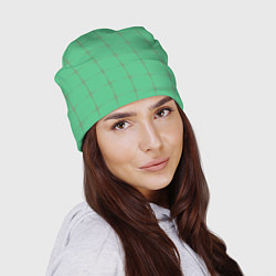 Шапка Color green stripes, цвет: 3D-принт — фото 2