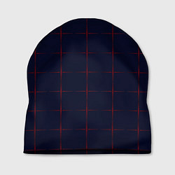 Шапка Color dark blue red crosses