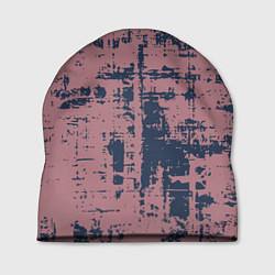 Шапка Текстура с потертостями сине-розовая, цвет: 3D-принт