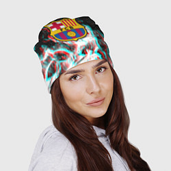 Шапка Barcelona огонь глитч, цвет: 3D-принт — фото 2