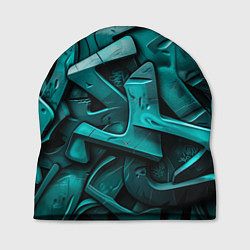 Шапка Зеленая абстракция в стиле художника, цвет: 3D-принт