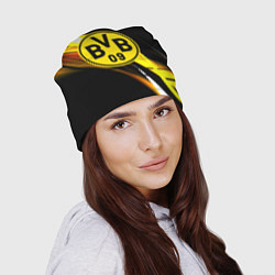 Шапка Borussia спортивная геометрия, цвет: 3D-принт — фото 2