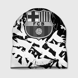 Шапка Barcelona черно белые птицы, цвет: 3D-принт