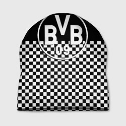 Шапка Borussia шахматная клетка, цвет: 3D-принт