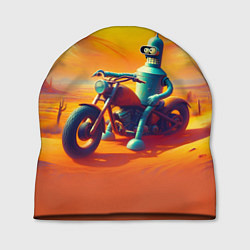 Шапка Робот Бендер на мотоцикле в пустыне, цвет: 3D-принт