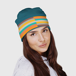 Шапка Индиго и шумовой градиент заката с текстурой, цвет: 3D-принт — фото 2