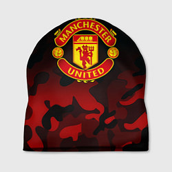 Шапка Манчестер Юнайтед камуфляж текстура, цвет: 3D-принт