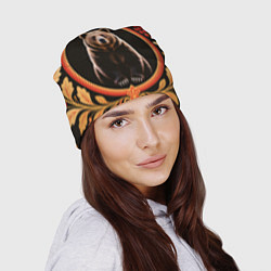 Шапка Медведь в орнаменте, цвет: 3D-принт — фото 2