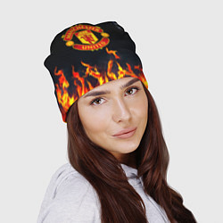 Шапка Манчестер Юнайтед лёд и огонь, цвет: 3D-принт — фото 2