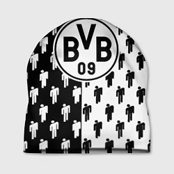 Шапка Borussia черно белые люди, цвет: 3D-принт