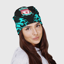 Шапка Ливерпуль неон геометрия, цвет: 3D-принт — фото 2