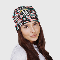 Шапка Ювентус x фортнайт глитч, цвет: 3D-принт — фото 2