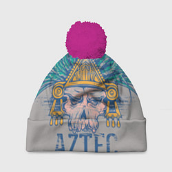 Шапка с помпоном Aztec Warriors, цвет: 3D-малиновый