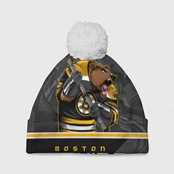 Шапка c помпоном Boston Bruins