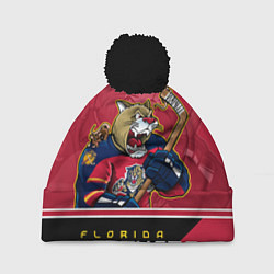 Шапка с помпоном Florida Panthers, цвет: 3D-черный