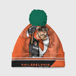 Шапка с помпоном Philadelphia Flyers, цвет: 3D-зеленый