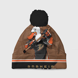 Шапка с помпоном Anaheim Ducks, цвет: 3D-черный