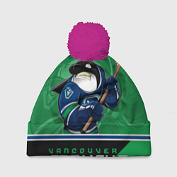 Шапка с помпоном Vancouver Canucks, цвет: 3D-малиновый