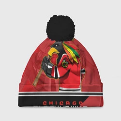 Шапка с помпоном Chicago Blackhawks, цвет: 3D-черный