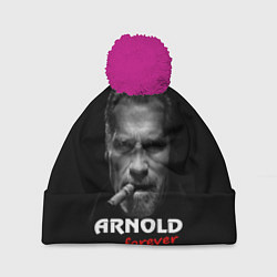 Шапка с помпоном Arnold forever, цвет: 3D-малиновый