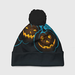 Шапка с помпоном Halloween3, цвет: 3D-черный