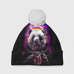Шапка с помпоном Panda Cosmonaut, цвет: 3D-белый