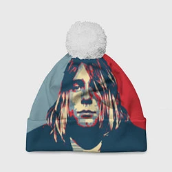 Шапка с помпоном Kurt Cobain, цвет: 3D-белый