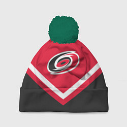 Шапка с помпоном NHL: Carolina Hurricanes, цвет: 3D-зеленый