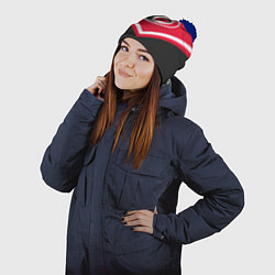 Шапка с помпоном NHL: Carolina Hurricanes, цвет: 3D-тёмно-синий — фото 2