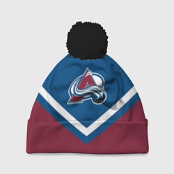 Шапка с помпоном NHL: Colorado Avalanche, цвет: 3D-черный