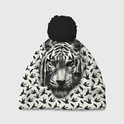 Шапка с помпоном Tiger Dreams, цвет: 3D-черный